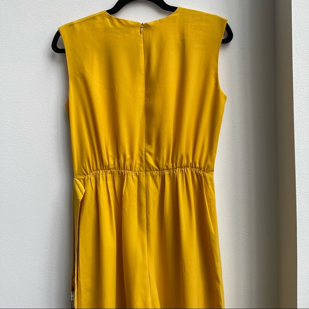 NWOT bright yellow wide straight leg Jumpsuit - Picture 6 of 6